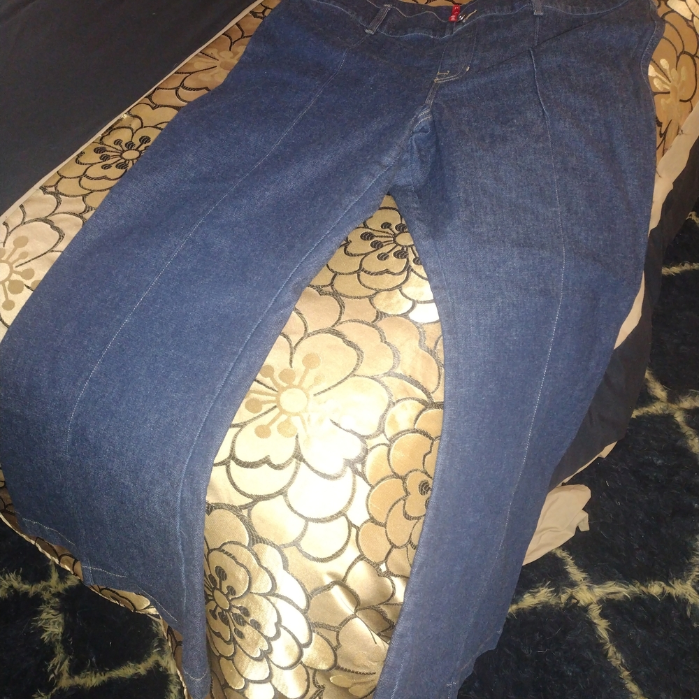 SPANX Indigo Wide Leg Jeans